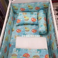 Bộ sản phẩm Đệm-Ga-Quây cũi cho bé mẫu gà con