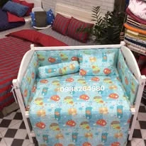 Bộ sản phẩm Đệm-Ga-Quây cũi cho bé mẫu gà con