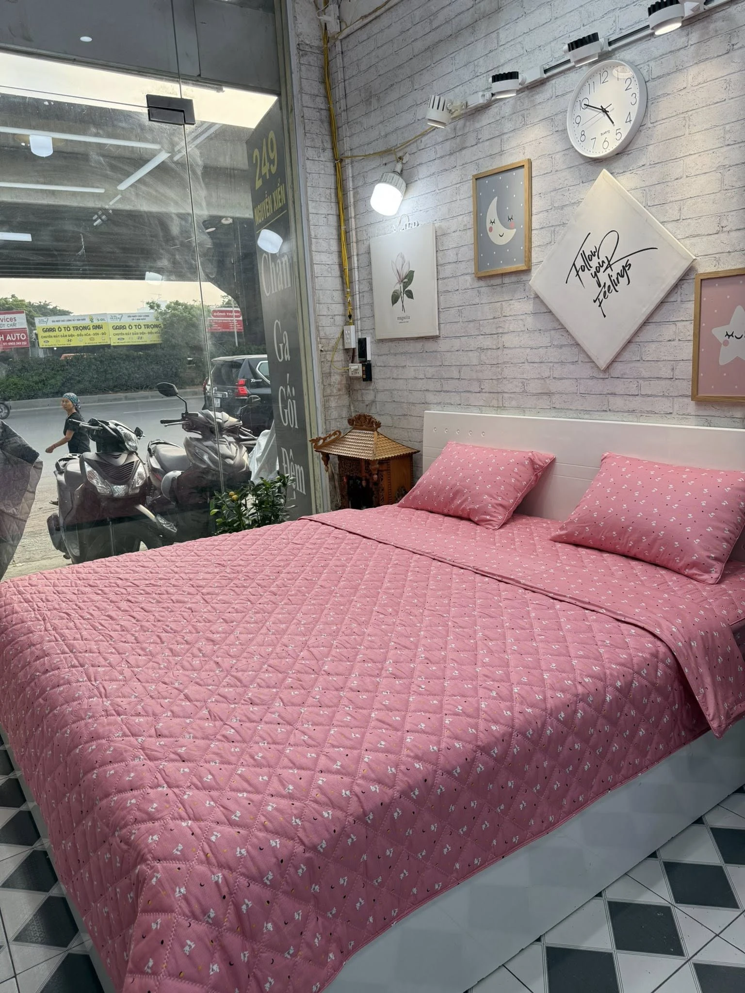 Bộ chăn ga gối Cotton Hàn Quốc