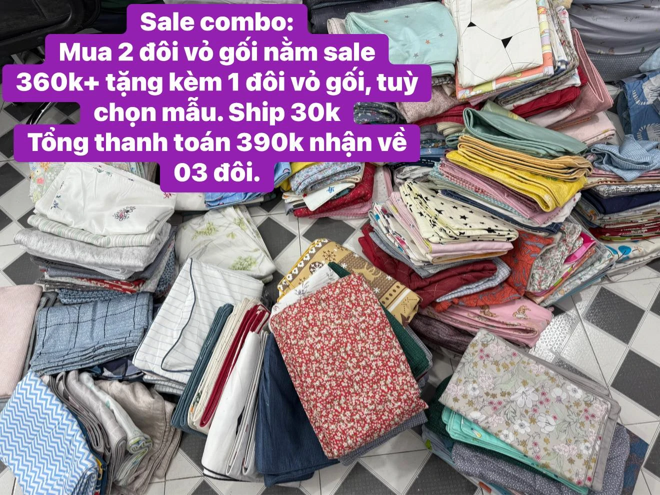 Vỏ gối 45*65cm Sale mua 2 tặng 1