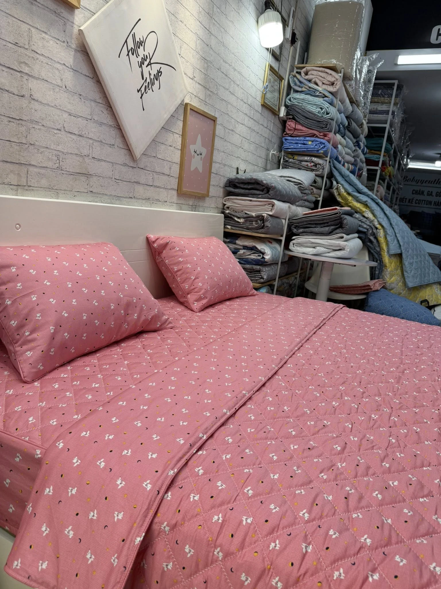 Bộ chăn ga gối Cotton Hàn Quốc