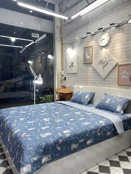 Bộ chăn ga gối hình thú cưng Lụa Modal Hàn Quốc