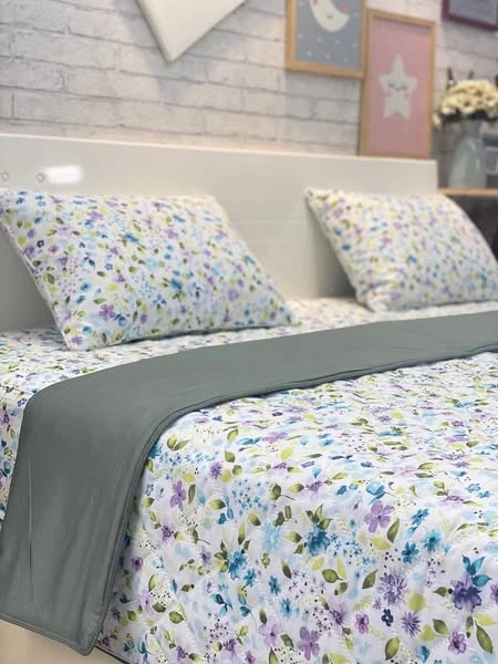 Bộ chăn ga gối mẫu hoa nhí Lụa Modal Hàn Quốc
