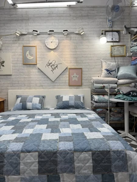 Bộ chăn ga gối cotton Hàn Quốc Caro xjnh lắm ạ.