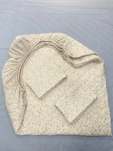 Set chăn ga gối trần bông  cúc họa My vàng xjnh xắn nha. bột gỗ sồi Hàn Quốc