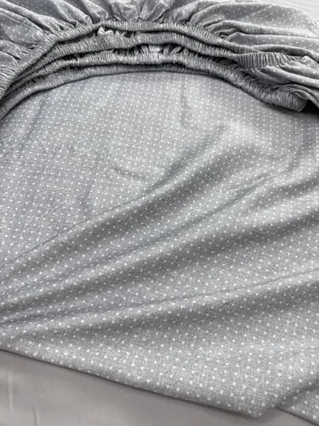 Ga chun Lụa modal không trần màu ghi hình chấm bi