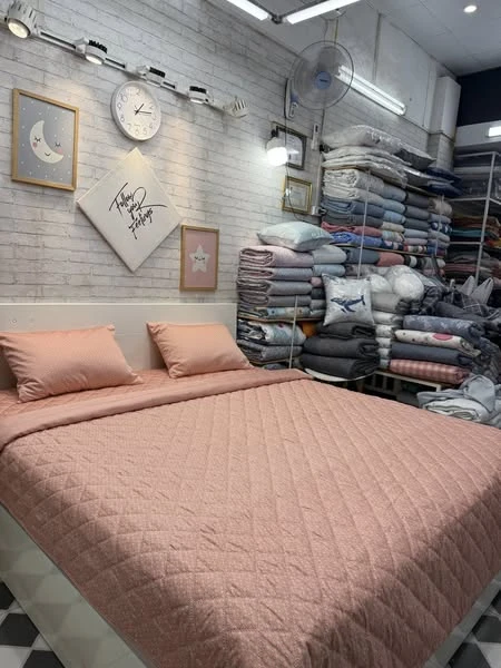 Bộ chăn ga gối cotton Hàn Quốc mẫu cá vàng