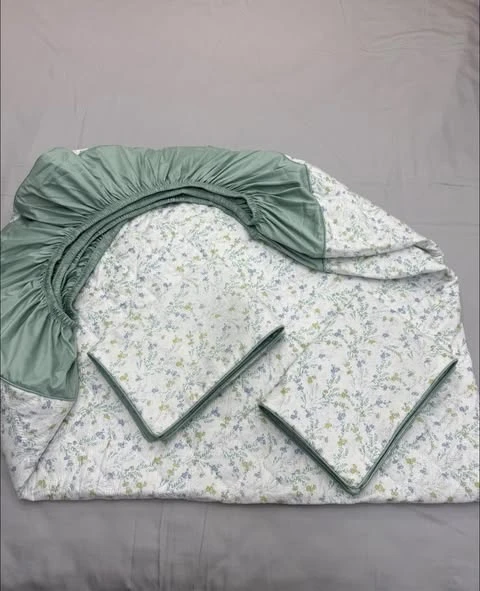 Set 1 ga chun chần bông sz 150cm x 200cm x  2 vỏ gối nằm sz 45cm X 65cm