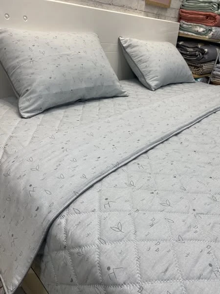 Bộ chăn ga gối Lụa Modal Hàn Quốc họa tiết ghi xinh