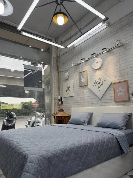 Bộ chăn ga gối Lụa Modal Hàn Quốc Mẫu Vân ghi xanh xjnh  lắm ạ.