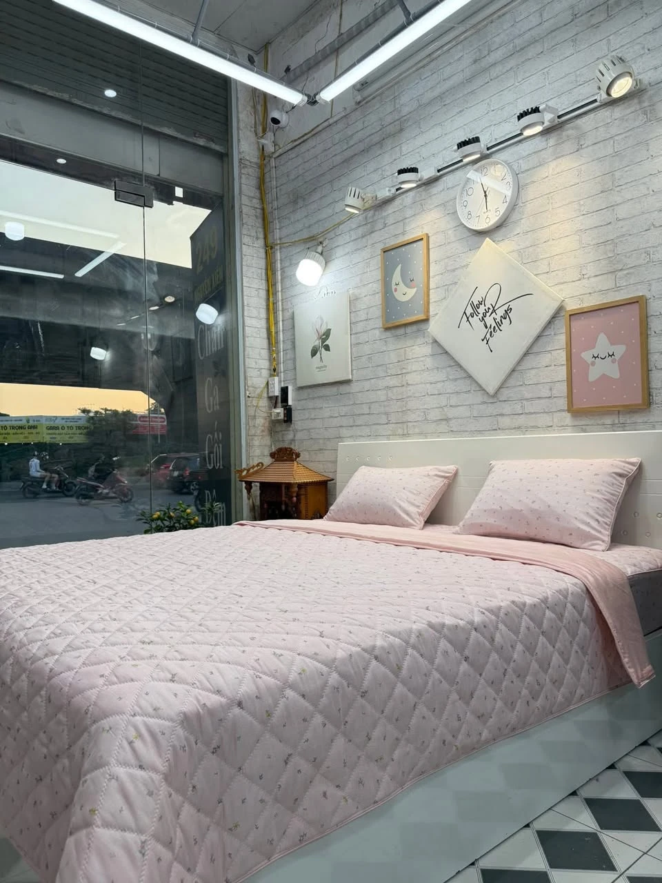 Bộ chăn ga gối Lụa Modal Hàn Quốc nhí hồng xinh mix