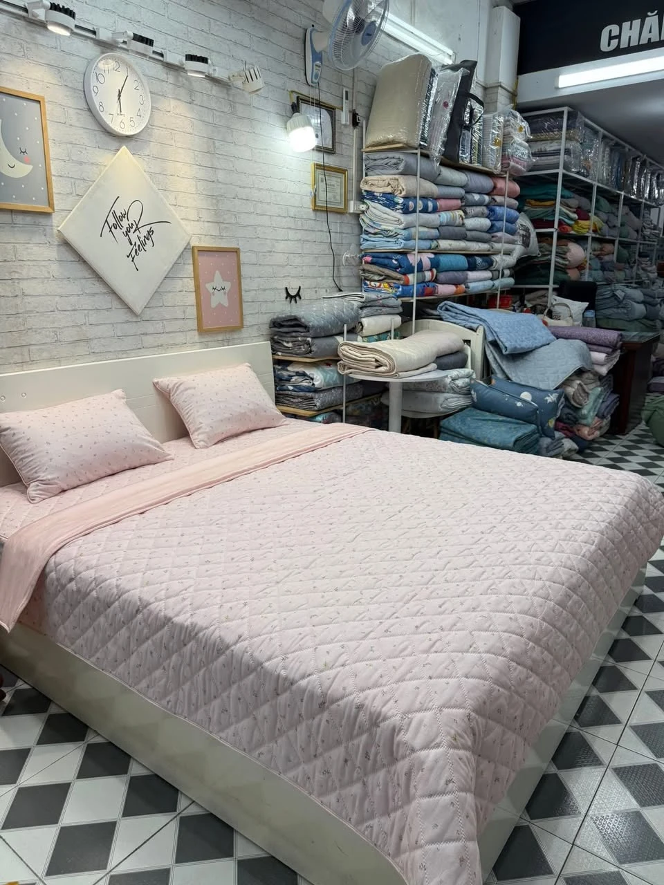 Bộ chăn ga gối Lụa Modal Hàn Quốc nhí hồng xinh mix