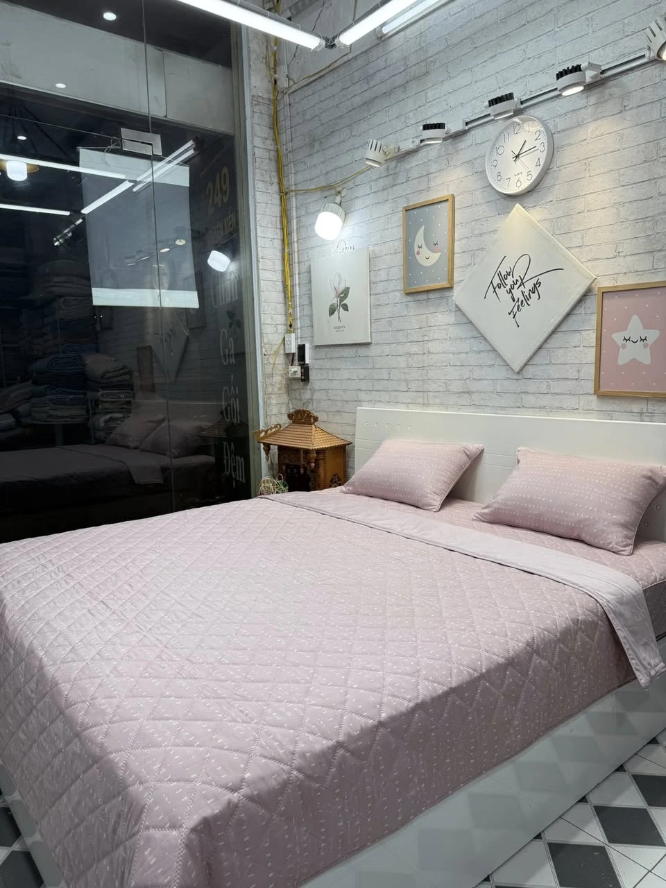 Bộ chăn ga gối Lụa Modal Hàn Quốc Hồng tím pastel  xjnh yêu lắm ạ.