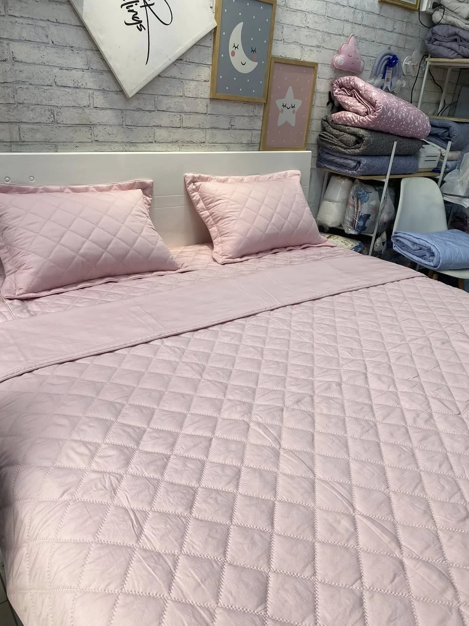 Bộ chăn ga gối phủ Lụa Modal Hàn Quốc hồng TY 1 mầu