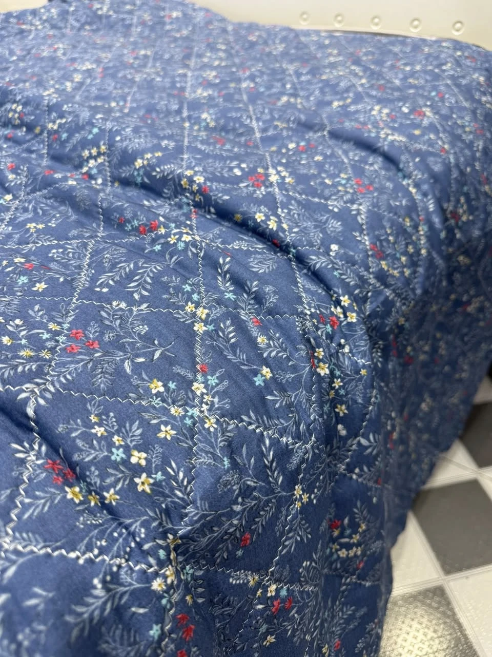 Bộ chăn ga gối Lụa Modal Hàn Quốc Hoa nhí xanh xjnh xắn