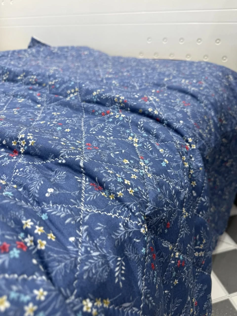 Bộ chăn ga gối Lụa Modal Hàn Quốc Hoa nhí xanh xjnh xắn