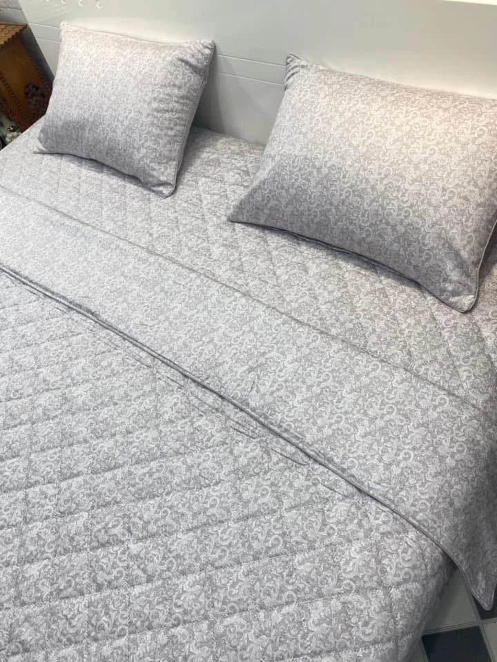 Set ga gối hoa văn ghi