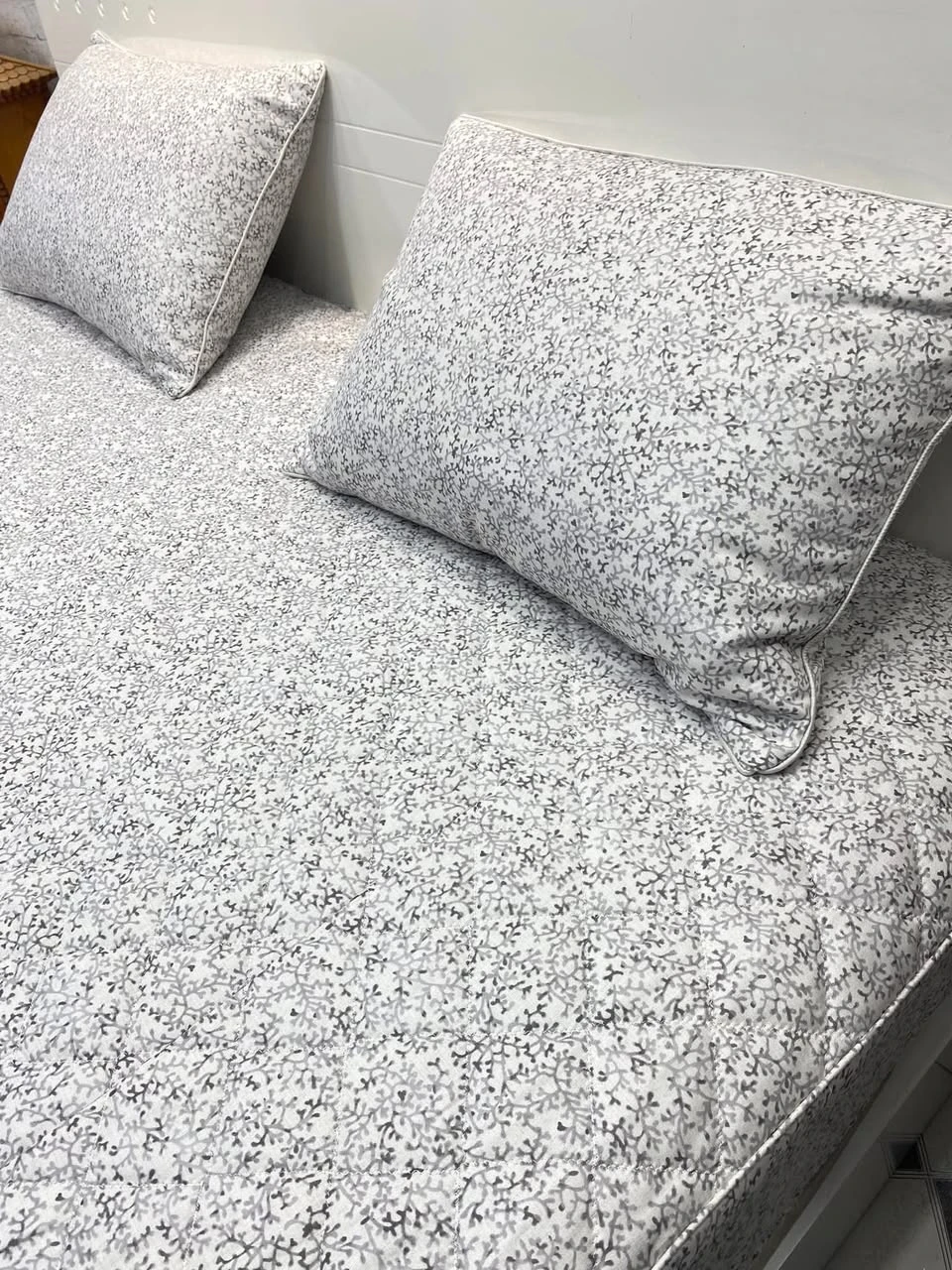 Bộ chăn ga gối Lụa Modal Hàn Quốc lá cành