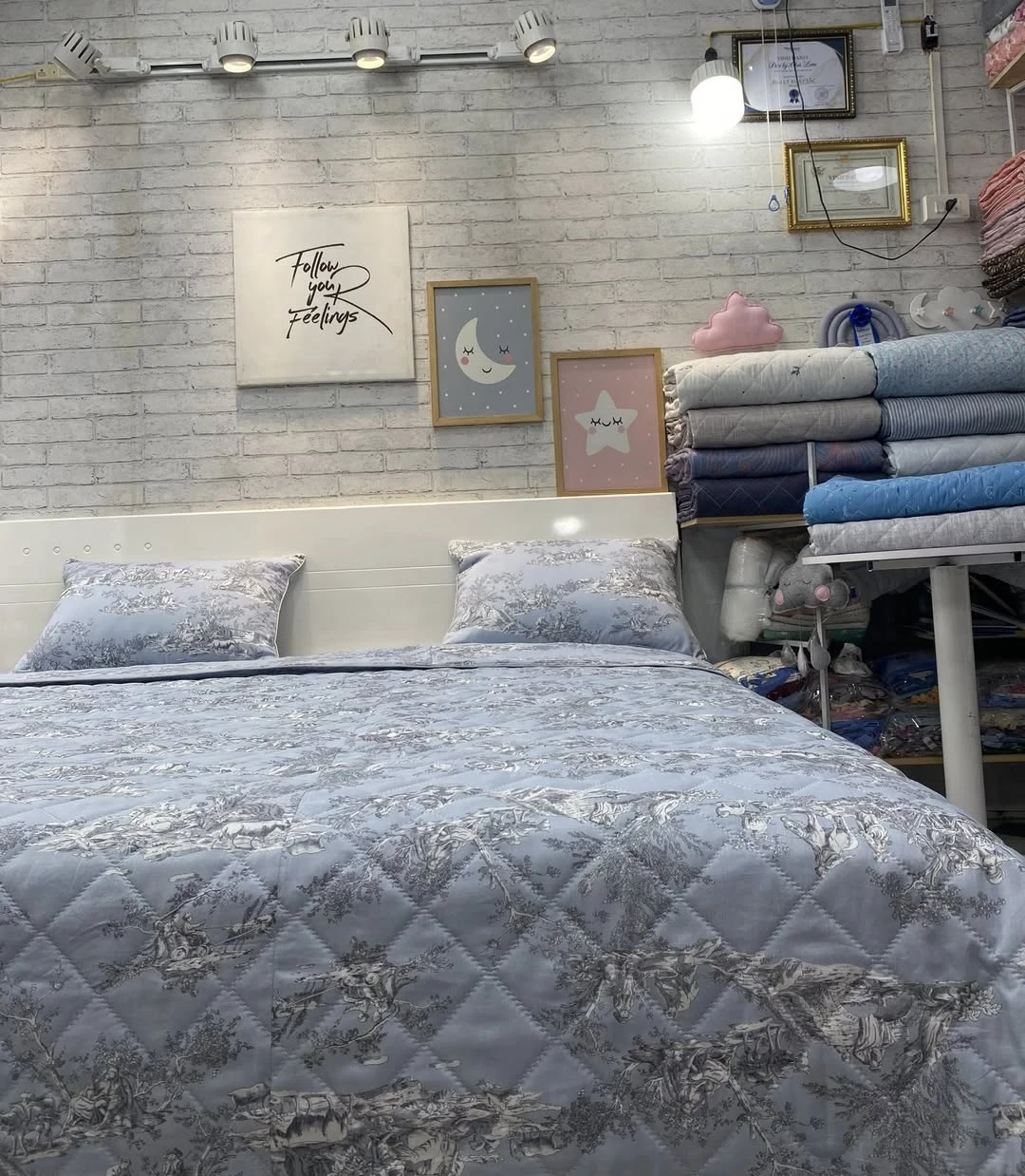 Bộ chăn ga gối Lụa Modal Hàn Quốc tranh siêu đẹp