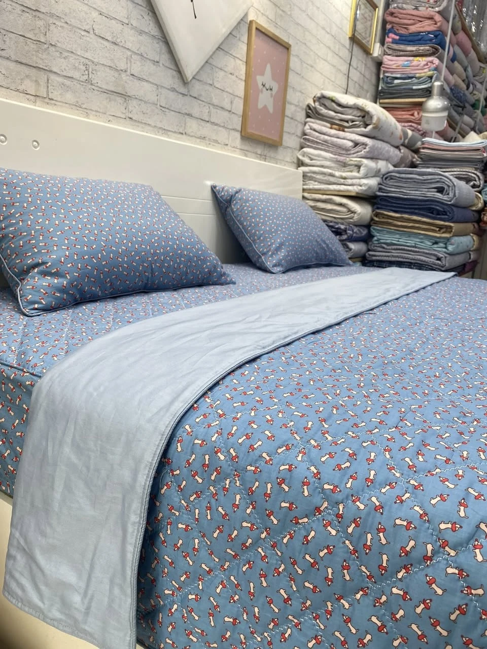 Bộ chăn ga gối cotton Hàn Quốc mẫu nấm