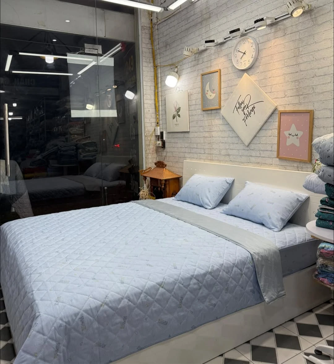 Bộ chăn ga gối Lụa Modal Hàn Quốc họa tiết RAWRI