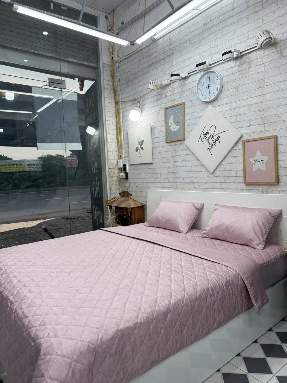 Bộ chăn ga gối Lụa Modal Hàn Quốc Vân Hồng xinh lắm nha mọi người ơi.