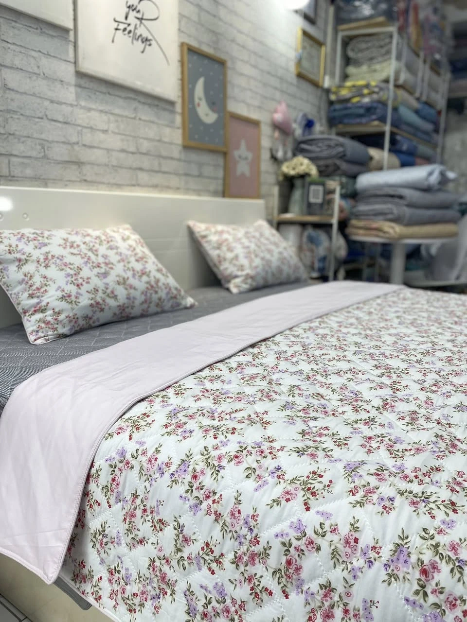 Bộ chăn ga gối Lụa Modal Hàn Quốc mẫu hoa xjnh xắn mộng mer.