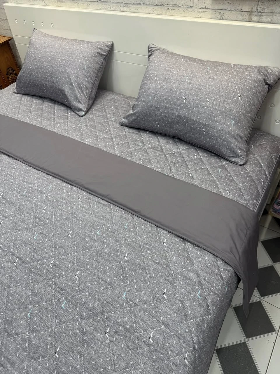 Bộ chăn ga gối cotton Hàn Quốc mẫu / ghi