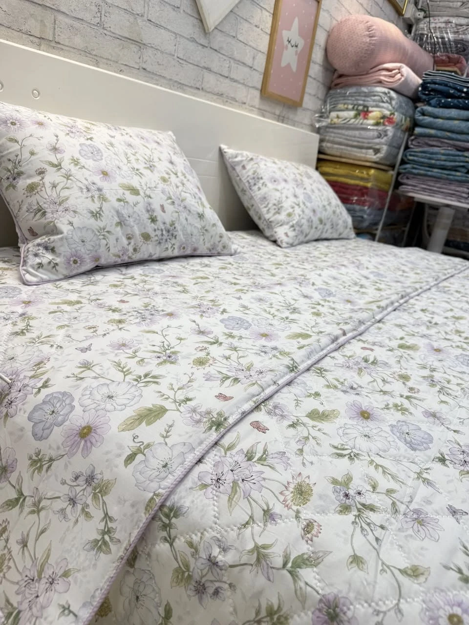 Bộ chăn ga gối Lụa Modal Hàn Quốc Hoa tím xjnh mộng mer tiểu thơ