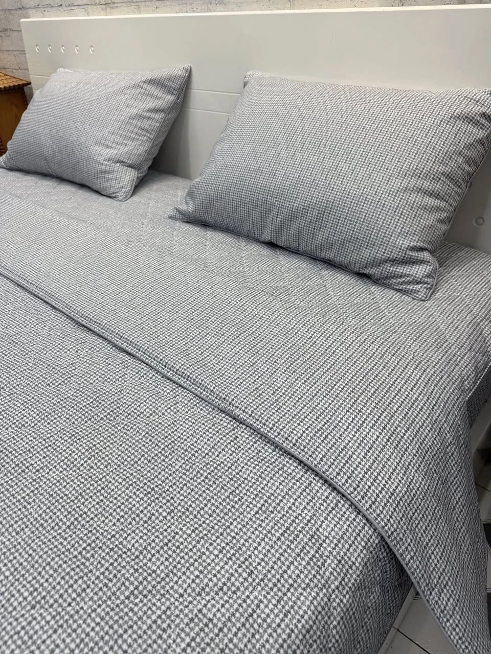 Bộ chăn ga gối Lụa Modal Hàn Quốc Set vân xám