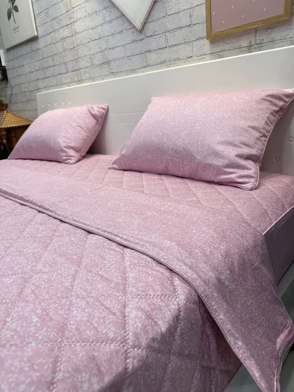 Bộ chăn ga gối Lụa Modal Hàn Quốc Lá nhí hổng xjnh xắn lắm ạ.