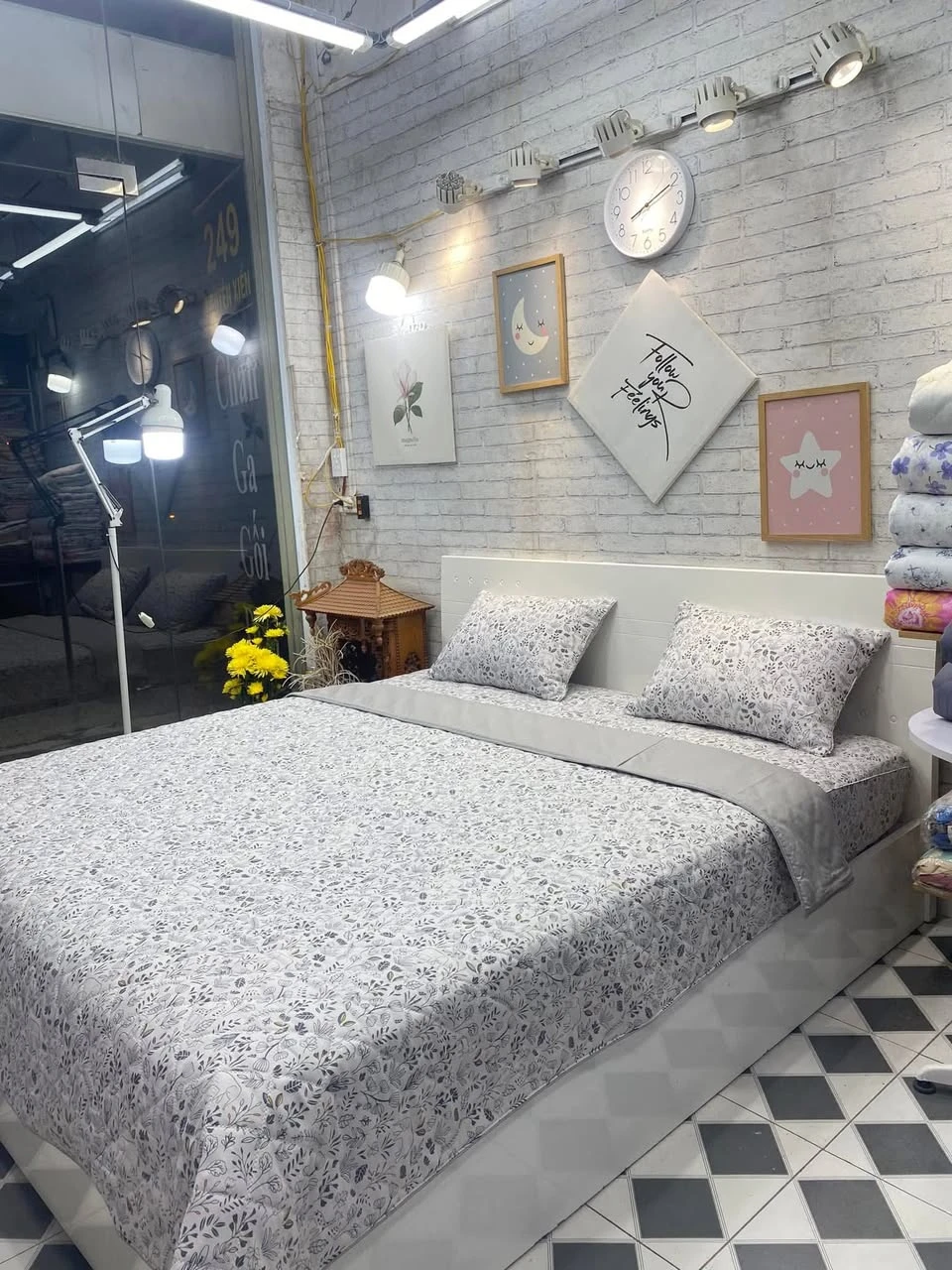 Bộ chăn ga gối cotton Hàn Quốc Set chăn ga gối đơn giản mà rất xjnh