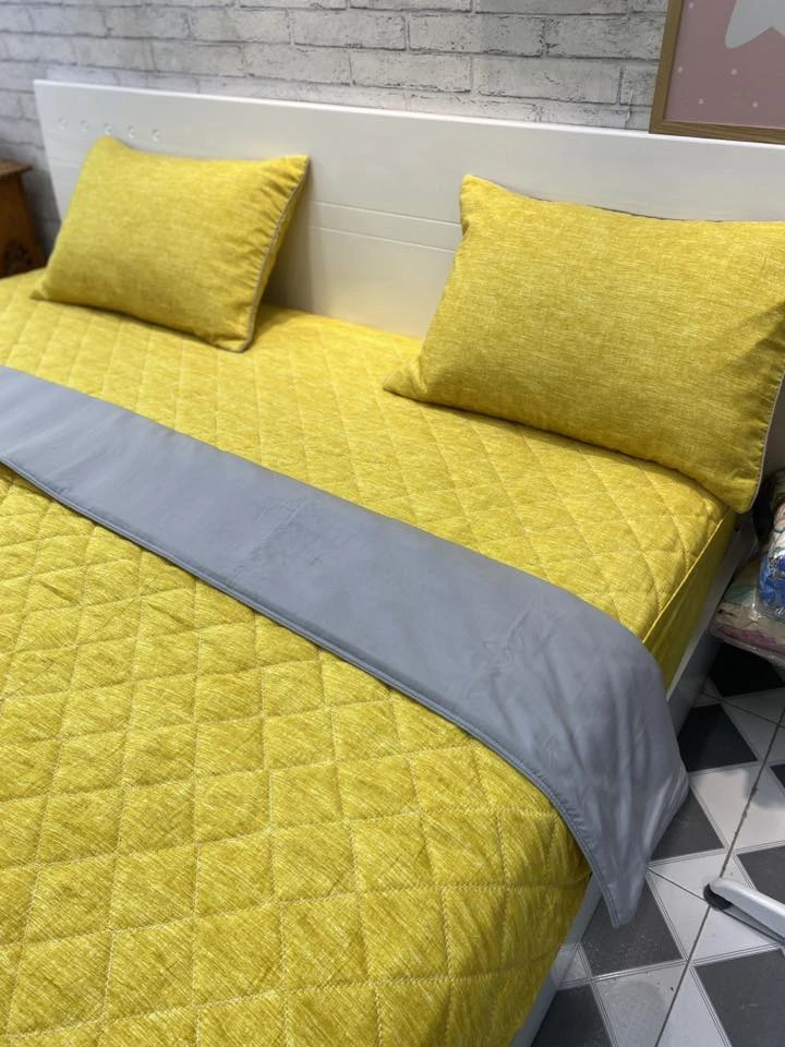 Bộ chăn ga gối Lụa Modal Hàn Quốc Vân vàng  xjnh lắm ạ.