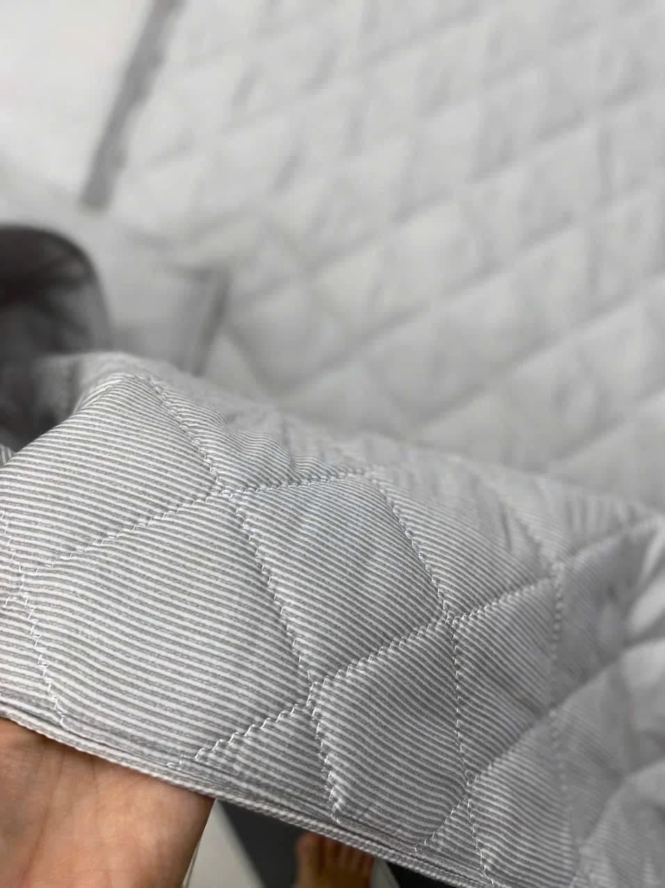 Bộ chăn ga gối Lụa Modal Hàn Quốc kẻ nâu ghi xjnh lắm ah